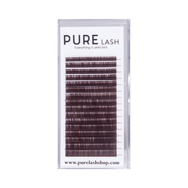 WHOLESALE 0.05MM BLACK BROWN COLORFUL EYELASH EXTENSIONS(16 ROWS)