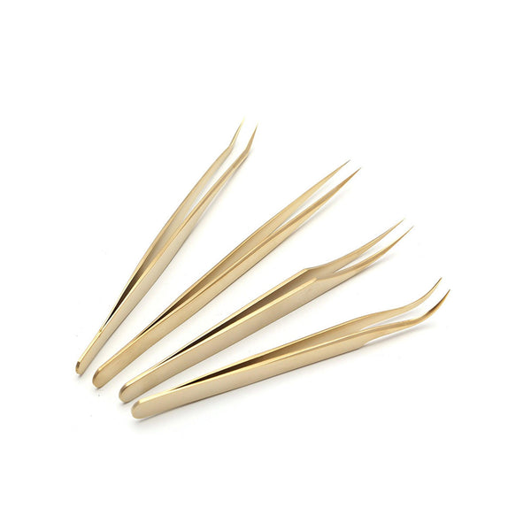 GOLD TWEEZERS FOR EYELASH EXTENSION