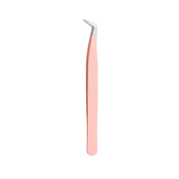 PL-02 PINK FIBER TWEEZERS FOR EYELASH EXTENSION