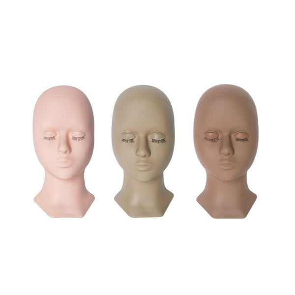 REGULAR PRACTICE MANNEQUIN HEAD WITH 3 PAIRS REPLACEABLE EYELIDS