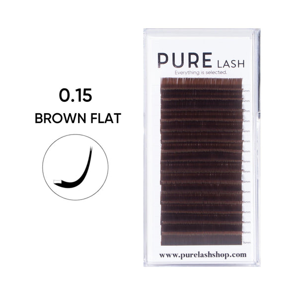 0.20MM BLACK BROWN ELLIPSE FLAT LASHES(16 ROWS)